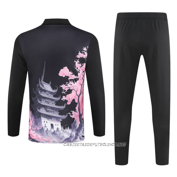 Chandal de Sudadera del Japon Dragon 24-25 Nino Negro y Rosa